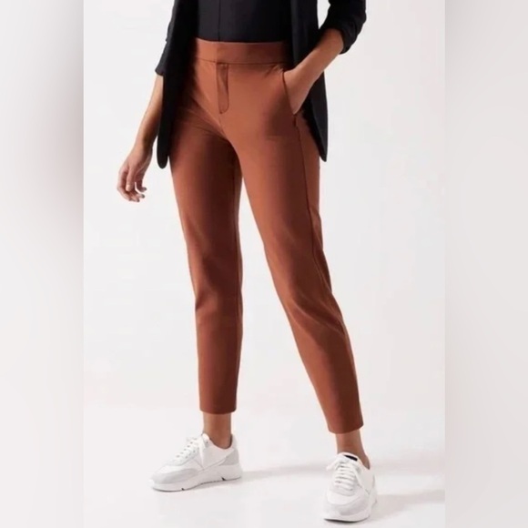 Athleta Stellar Skinny Trouser pant in Ancient Mahogany size 0 - Picture 1 of 8